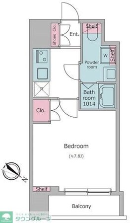 ラクラス日本橋浜町の物件間取画像